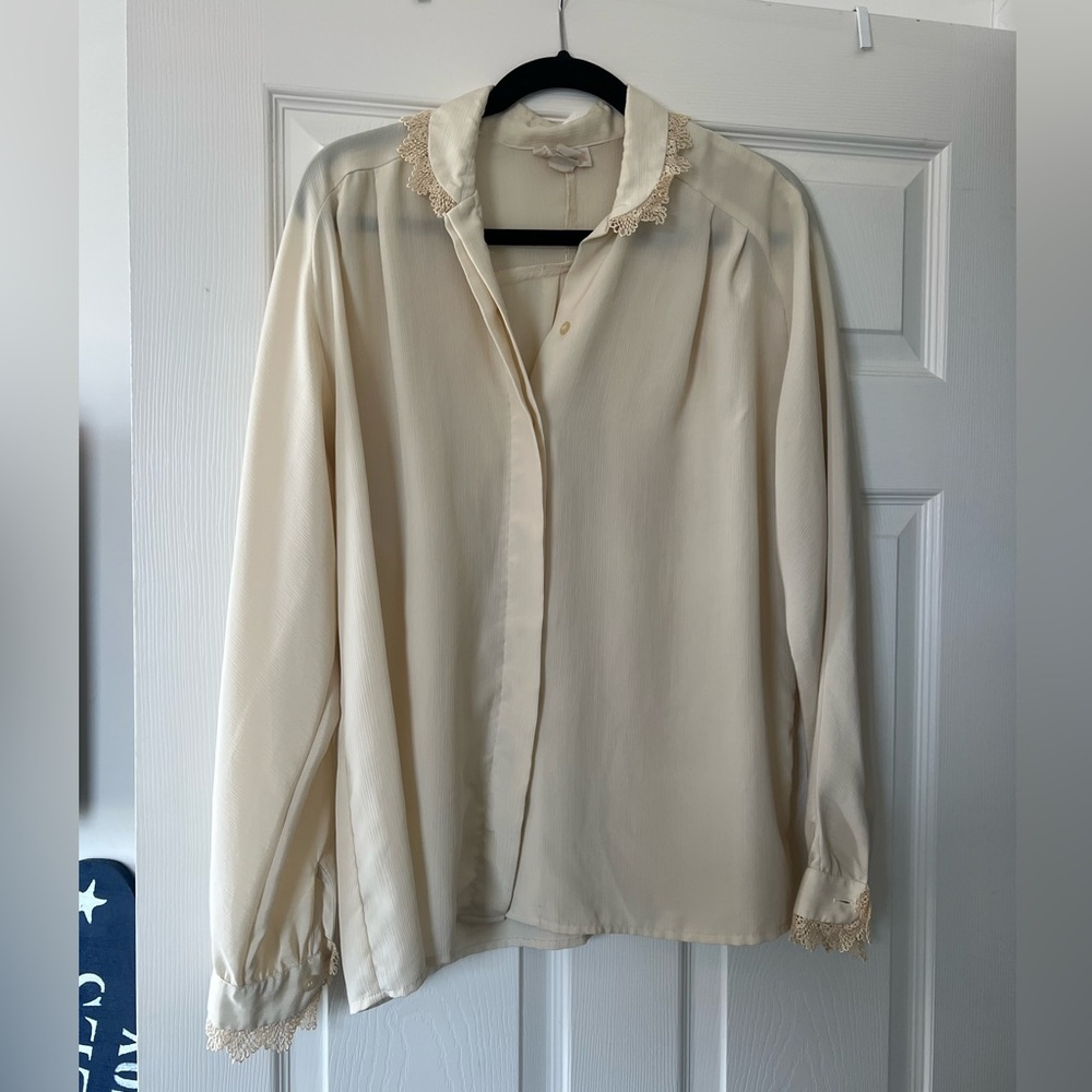 John Meyer Cream Blouse